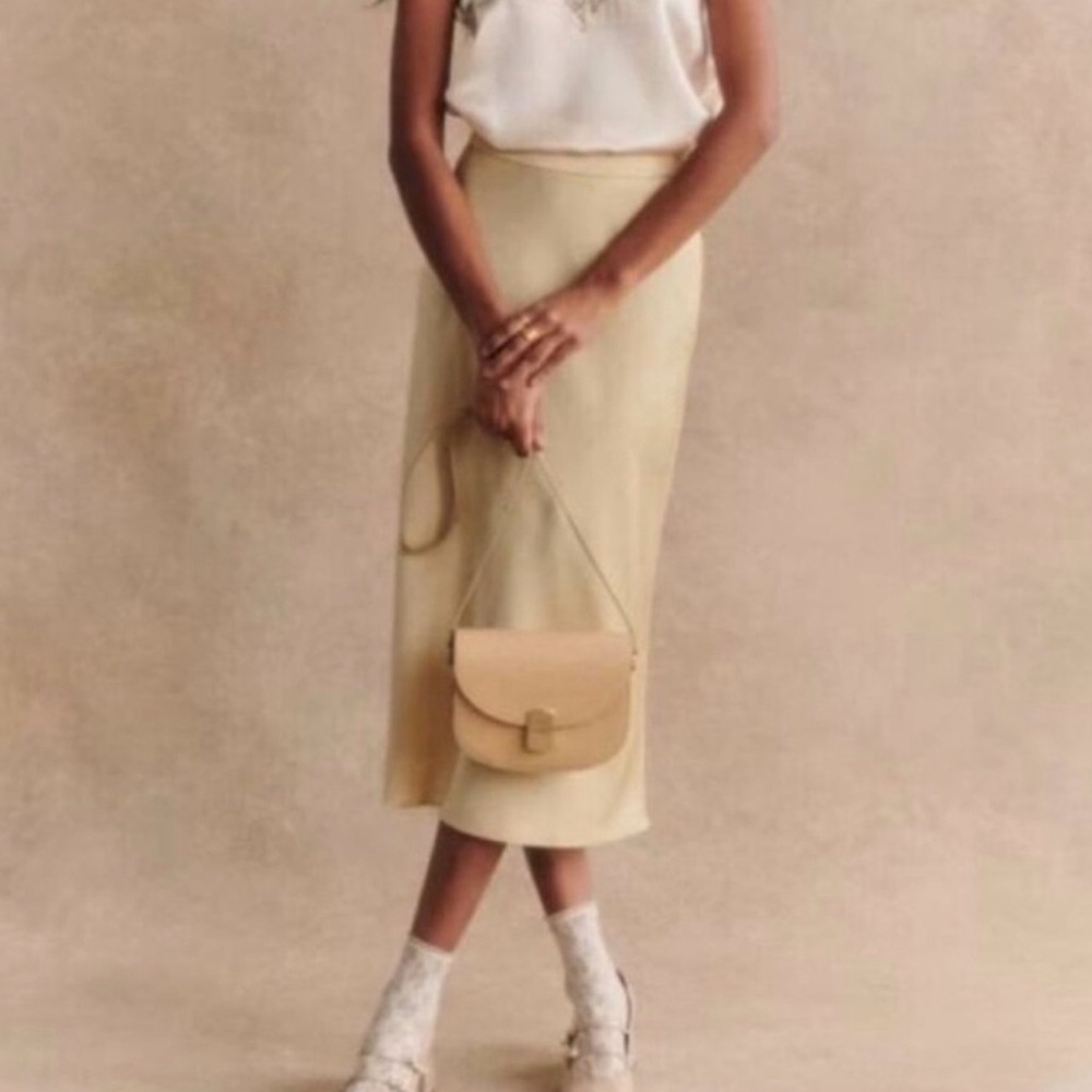 Sezane Sandy Skirt in Cream US 6/ Size 38